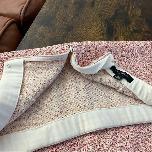 ann taylor red and white marble skirt - Picture 12 of 13